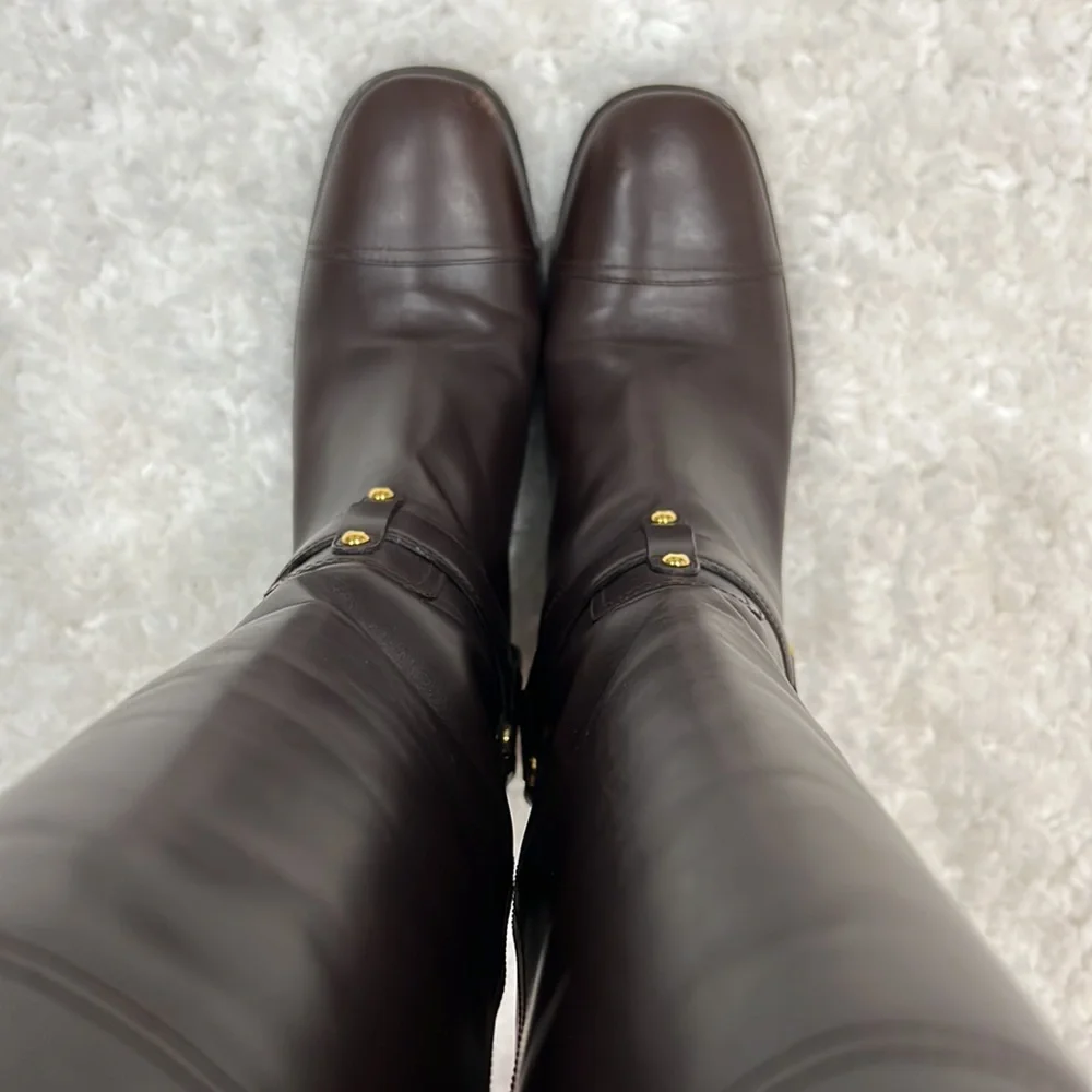 YSL SAINT LAURENT Knee High Boots Sz 40 - Picture 7 of 7